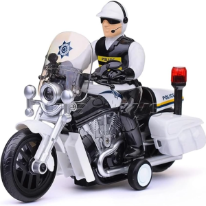 Rendőrségi játék motorkerékpár – 23 cm-es motor fény- és hangeffektekkel, realisztikus rendőr jármű gyerekeknek WY430A (BBJ) - Image 1