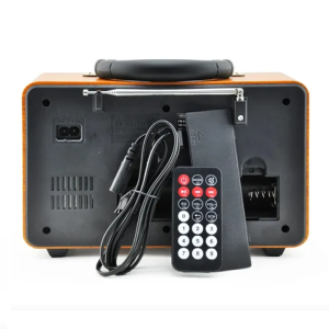Retro Bluetooth hangszóró – hordozható, vezeték nélküli zenelejátszó, vintage dizájn YG-114BT (BBD) - Image 3