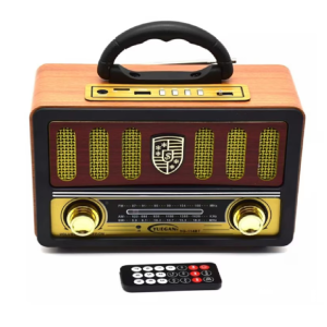 Retro Bluetooth hangszóró – hordozható, vezeték nélküli zenelejátszó, vintage dizájn YG-114BT (BBD) - Image 2