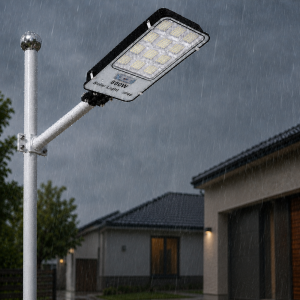 SL-88895 napelemes LED utcai lámpa 800W – IP66 kültéri mozgásérzékelős udvari világítás távirányítóval (BBD) - Image 5