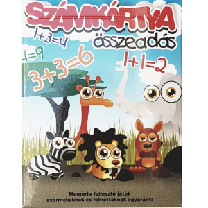 Számkártya – fejlesztő játék – összeadás témakör (BBKM)