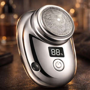 ShavePro Mini hordozható elektromos borotva LED kijelzővel – USB-C újratölthető, 15 pengés férfi borotva utazáshoz (BBL) - Image 4