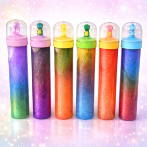 Dinoszauruszos glitter slime játék – színes slime dínó figurával, kreatív slime gyerekeknek- 1 db (BBMJ) - Image 5