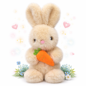 SnuggleBunny plüss nyuszi – puha és aranyos játék plüss gyerekeknek, alváshoz és játékhoz - 35 cm (BBJ) - Image 1
