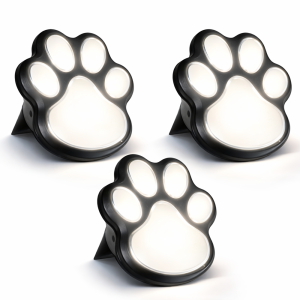 SolarPaw napelemes mancs mintás LED kerti dekor lámpa szett 3 db kültéri díszvilágítás (BBD) - Image 1