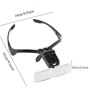 Szemüveg nagyító fejpánttal led világítással precíziós munkákhoz (FX) - Image 4