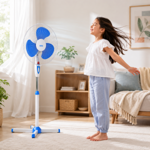 Szuperhatékony 40W állóventilátor – csendes szobai ventilátor állítható magassággal (BBD) - Image 2