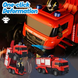 Távirányítós Transformers tűzoltóautó LED fényekkel és működő vízágyúval (BBJ) - Image 6