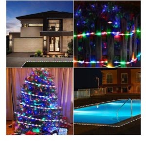 Távirányítással vezérelhető, időzíthető, napelemes, kültéri RGB LED szalag - 5M (BBV) (BBD) - Image 2