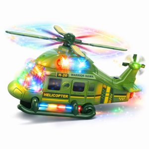 ThunderChop katonai helikopter – LED-es játék helikopter fényeffektusokkal, forgó rotorral gyerekeknek (BBJ) - Image 1