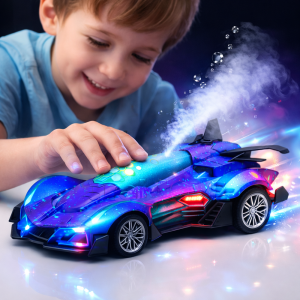 TurboFury RC távirányítós versenyautó gyerekeknek – futurisztikus játékautó LED világítással és vízpermet effektussal (BBJ) - Image 2