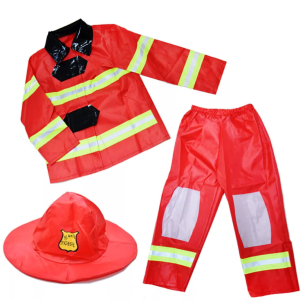 Farsangi tűzoltó jelmez gyerekeknek – S méret – 90-110 cm magasságra (BBJ) - Image 2