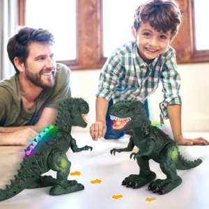 Tyrannosaurus Rex interaktív játékfigura – 30 cm-es mozgó dinoszaurusz hang- és fényhatásokkal (BBJ) - Image 2