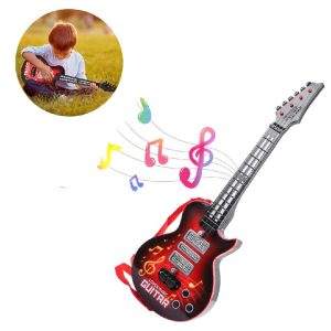 Világító játék elektromos gitár gyerekeknek - 4 húros (BBJ)