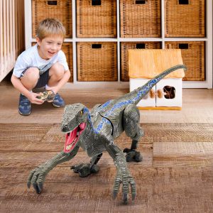 Velociraptor távirányítós játék dínó élethű hanghatásokkal - 31 cm (BBJ) - Image 2