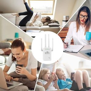 Vezeték nélküli jelerősítő – 4 antennás WIFI hatótávolság-bővítő 300 Mbps sebességgel, fejlett biztonsági funkciókkal (BBV) - Image 2