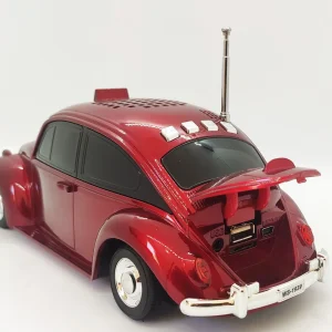 Volkswagen Bogár alakú világító bluetooth hangszóró és rádió - zenélő retro taxi működő fényszórókkal és guruló kerekekkel - 23 cm (FX)(BBD) - Image 3