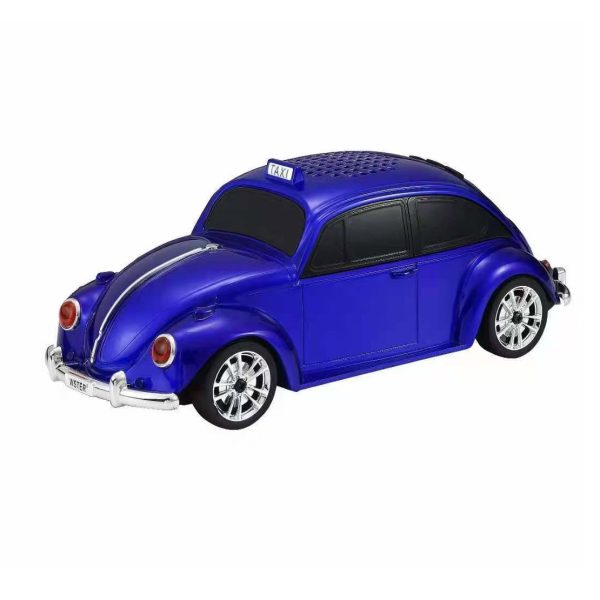 Volkswagen Bogár alakú bluetooth hangszóró és rádió - zenélő retro taxi guruló kerekekkel- 23 cm (3)