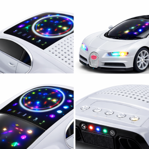 WSTER WS-660 Bugatti autó formájú hordozható bluetooth hangszóró 15w – led kijelzős, FM rádiós (BBD) - Image 4