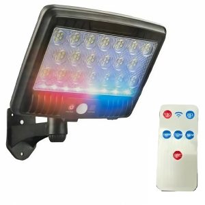 XG-T31 napelemes RGB + Fehér LED lámpa - mozgásérzékelős, távirányítós, kültéri világítás (BBV)