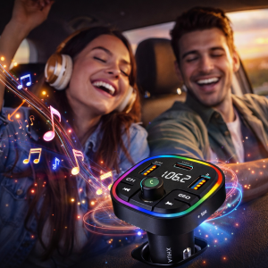 XHUA C6A autós Bluetooth FM transzmitter és MP3 lejátszó – USB gyorstöltő, kihangosító, LED kijelző (BBV) - Image 3
