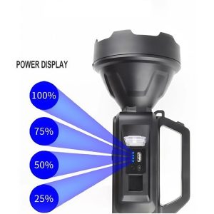 XXL napenergiás kézi lámpa 20W – 1200 lumen fényerő, 20000mAh akkumulátor, hideg fehér LED & COB technológia-YD899 (BBL) - Image 6