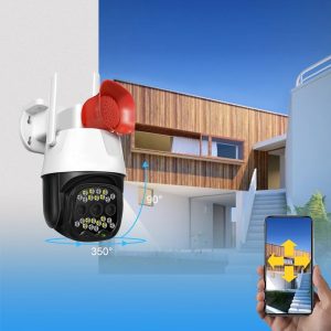 V380 WIFI IP okos biztonsági kamera szirénával, mikrofonnal és hangszóróval - kétirányú kommunikációt tesz lehetővé - Android/IOS kompatibilis (BBV) - Image 3