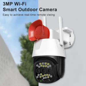 Okos biztonsági kamera mikrofonnal, hangszóróval és szirénával V380 WIFI IP - Android/IOS kompatibilis V380 WIFI IP kamera (BBV) - Image 4
