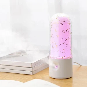 Ultrahangos USB aroma diffúzor csillag mintával - 3in1 aromaterápiás készülék, párásító és nyugtató hatású éjjeli fény (BBJH) - Image 6