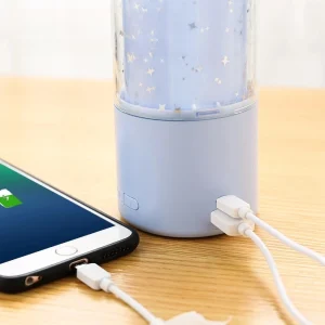 Ultrahangos USB aroma diffúzor csillag mintával - 3in1 aromaterápiás készülék, párásító és nyugtató hatású éjjeli fény (BBJH) - Image 2