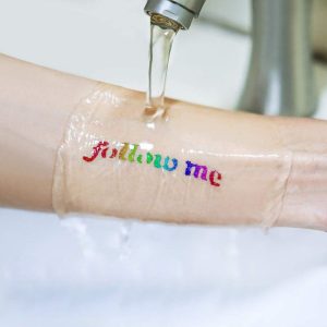 Glitter tattoos kit - 24 db színes csillámporral, rengeteg felragasztható sablonnal, ecsetekkel és ragasztókkal (BBJ) - Image 4