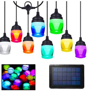 RGB kültéri időjárásálló napelemes dekor Izzósor- 10 darab LED izzó (BBV) - Image 1