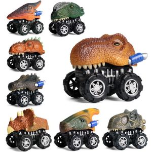 Dinoszaurusz formájú játék terepjáró világító kerékkel (BBJ) - Image 2