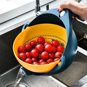 2in1 konyhai szeletelőkészlet és giroszkópos szűrőtál - multifunkciós előkészítő szett gyümölcsökhoz és zöldségekhez (FX) (BBV) - Image 3