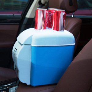 2in1 elektromos frissen tartó készülék utazáshoz - autós hűtőtáska és élelmiszer melegítő - vállpánttal és 3 pohártartóval a tetején - 7,5L, 65W (BBV) - Image 4