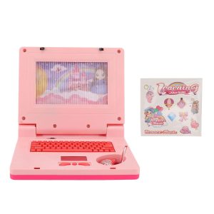 Készségfejlesztő játék laptop kislányoknak - mozgó képernyővel, zenével és fényhatásokkal - rózsaszín (BBJ) - Image 8