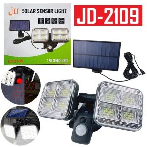 BB-JD-2109 kétoldalú, forgatható napelemes mozgásérzékelős reflektor - 120 LED-del és 270°-os bevilágítási szöggel (BBV) - Image 10