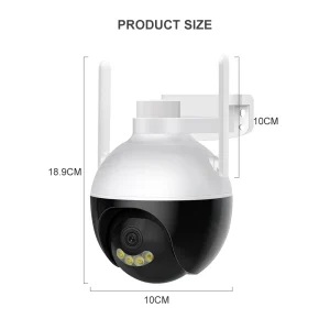 4k ultra HD WIFI IP térfigyelő kamera - 360°-ban forgatható, IP66 időjárásálló - 5x zoom, humán detektor (BBV) - Image 5
