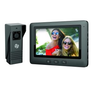 Modern kaputelefon éjjellátó kamerával, 16 féle csengőhanggal, és 7" színes kijelzővel - szürke (BBD) - Image 5