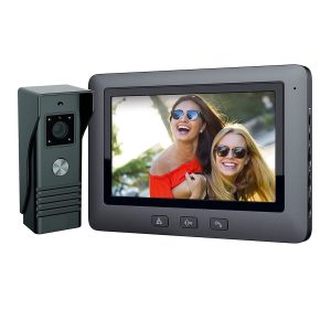 Modern kaputelefon éjjellátó kamerával, 16 féle csengőhanggal, és 7" színes kijelzővel - szürke (BBD) - Image 1