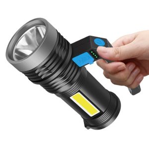 Multifunkciós, akkumulátoros zseblámpa - extra erős COB LED kézilámpa szereléshez, túrázáshoz, horgászathoz (BBD) - Image 4