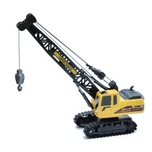 USB-vel tölthető szuper menő távirányítós lánctalpas daru, megemelhető farönkkel- munkagéprajongó gyerekeknek - 30 cm (BBJ) - Image 3
