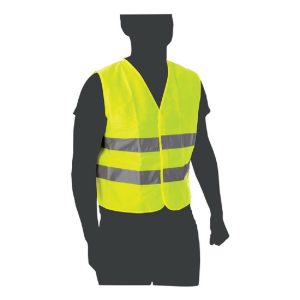 Vékony, jól szellőző láthatósági mellény neon sárga színben, fényvisszaverő csíkokkal - L-XXXL- méret (BBKM) - Image 1