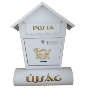 Utcai postaláda újságtartóval - fehér (BBL) - Image 1