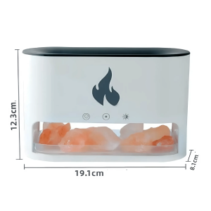 Kristály sókő és lánghatású esszenciális olaj diffúzor – 250 ml USB tápellátású csendes cool mist párásító relaxációhoz KP-023 (THM) - Image 11