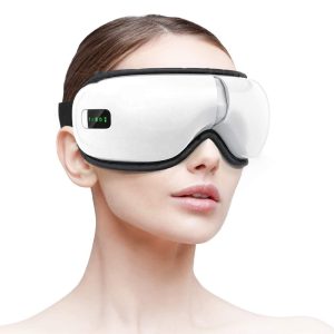 Zenélő szemmasszírozó készülék beépített Bluetooth hangszóróval - vibrációs masszázsszemüveg relaxáláshoz (BBV) (FX) - Image 9
