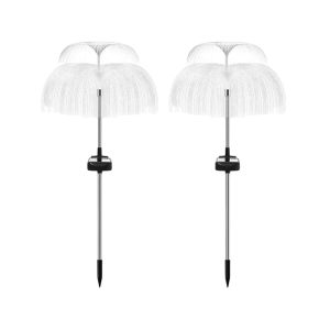 2 db-os napelemes, kültéri leszúrható lámpa szett - RGB LED medúza alakú kültéri dekor világítás (BBJH) (BBJ) (BBD) - Image 6