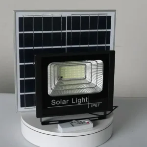 Garázsba, eresz alá, teraszra is felszerelhető napelemes lámpa - 100W kültéri LED reflektor különálló szolár panellel és állítható dőlésszöggel (BBV) - Image 6
