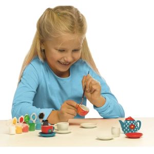 15 db-os 2in1 kifesthető porcelán teás készlet gyerekeknek - kreatív játék és babakonyha felszerelés (BBJ) - Image 1