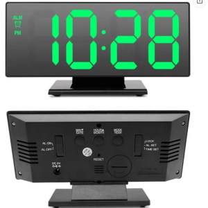 Tükör kijelzős LED digitális ébresztőóra hőmérséklet figyelő funkcióval (BBV) - Image 14